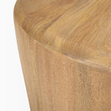 Mercana Shima Round Light Brown Wood W/Arched Legs Coffee Table