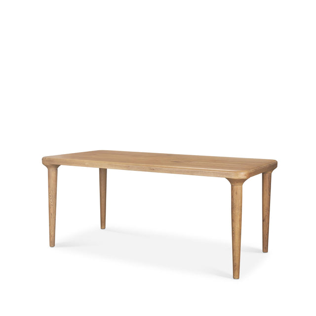 Mercana Suvan 72L Light Brown Rectangular Oak Wood Dining Table