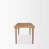 Mercana Suvan 72L Light Brown Rectangular Oak Wood Dining Table