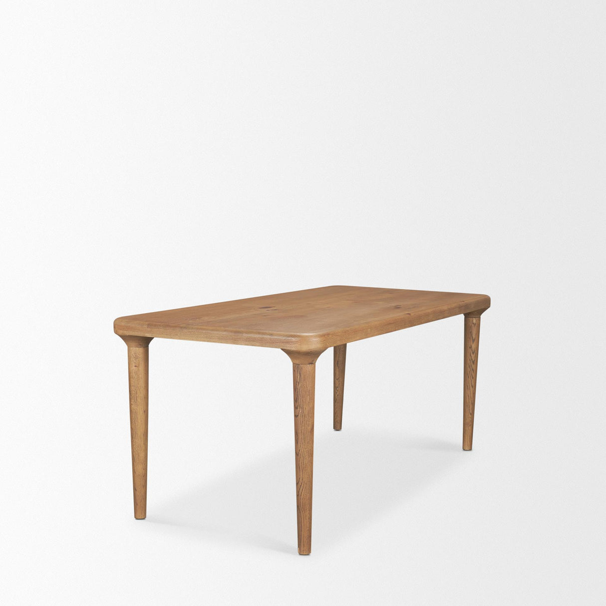 Mercana Suvan 72L Light Brown Rectangular Oak Wood Dining Table