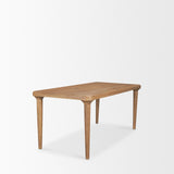 Mercana Suvan 72L Light Brown Rectangular Oak Wood Dining Table