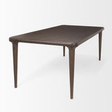 Mercana Suvan 84L Medium Dark Brown Rectangular Wood Dining Table