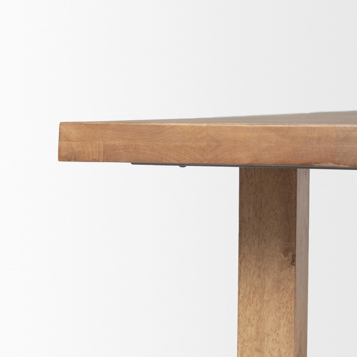 Mercana Suke Rectangular Natural Wood Trestle Dining Table