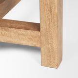 Mercana Suke Rectangular Natural Wood Trestle Dining Table