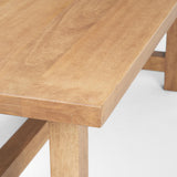 Mercana Suke Rectangular Natural Wood Trestle Dining Table