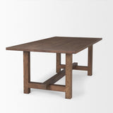 Mercana Suke 84" Medium Brown Rectangular Oak Dining Table