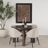 Mercana Soma 48" Red Brown Acacia Wood Round Dining Table