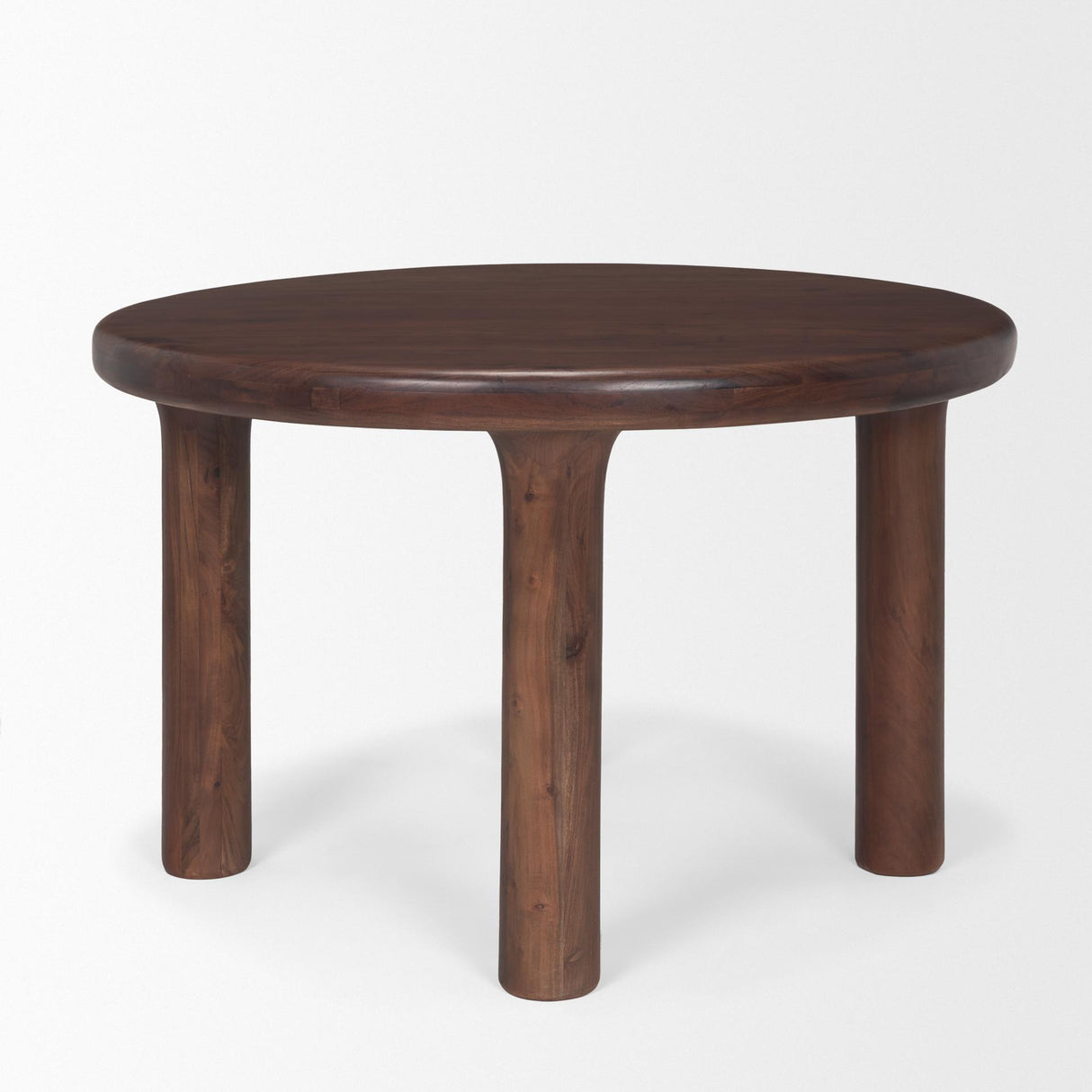 Mercana Soma 48" Red Brown Acacia Wood Round Dining Table