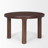 Mercana Soma 48" Red Brown Acacia Wood Round Dining Table