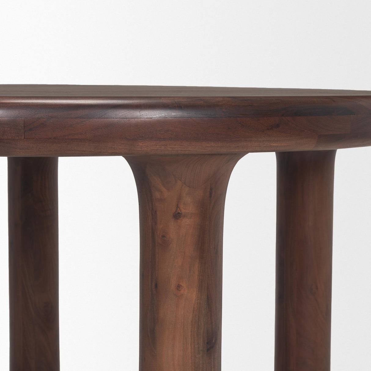 Mercana Soma 48" Red Brown Acacia Wood Round Dining Table