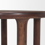 Mercana Soma 48" Red Brown Acacia Wood Round Dining Table
