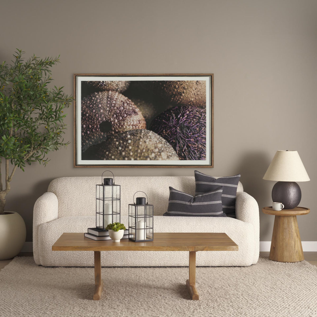 Mercana Takoda Light Brown Wood Tapered Drum Accent Table