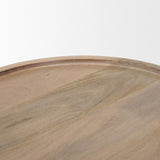 Mercana Takoda Light Brown Wood Tapered Drum Accent Table