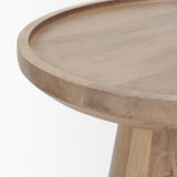 Mercana Takoda Light Brown Wood Tapered Drum Accent Table