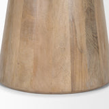 Mercana Takoda Light Brown Wood Tapered Drum Accent Table