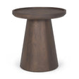 Mercana Takoda Dark Brown Wood Tapered Drum Accent Table
