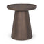 Mercana Takoda Dark Brown Wood Tapered Drum Accent Table