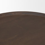 Mercana Takoda Dark Brown Wood Tapered Drum Accent Table