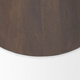 Mercana Takoda Dark Brown Wood Tapered Drum Accent Table