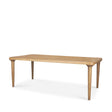 Mercana Suvan 84L Light Brown Rectangular Oak Wood Dining Table