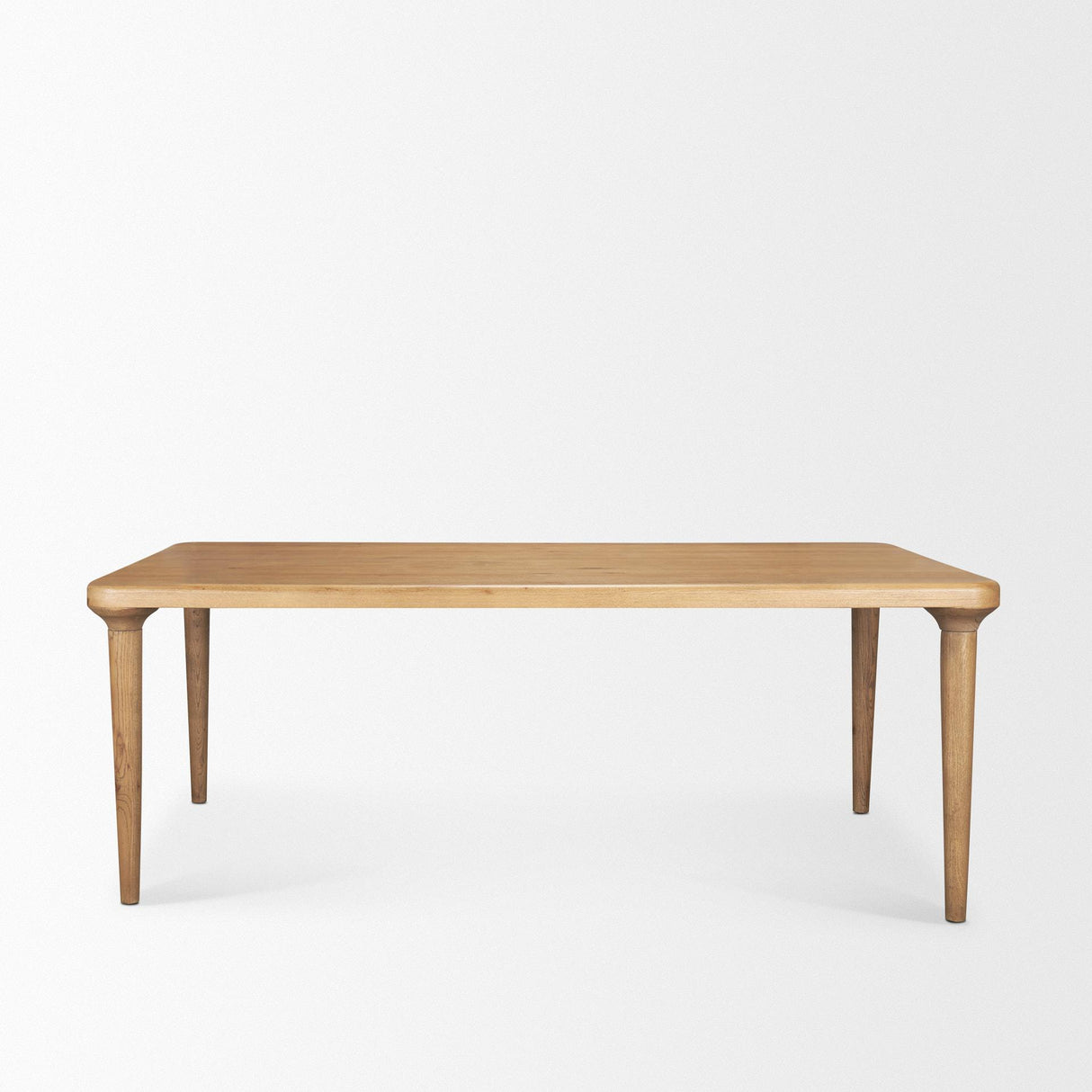 Mercana Suvan 84L Light Brown Rectangular Oak Wood Dining Table