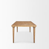 Mercana Suvan 84L Light Brown Rectangular Oak Wood Dining Table