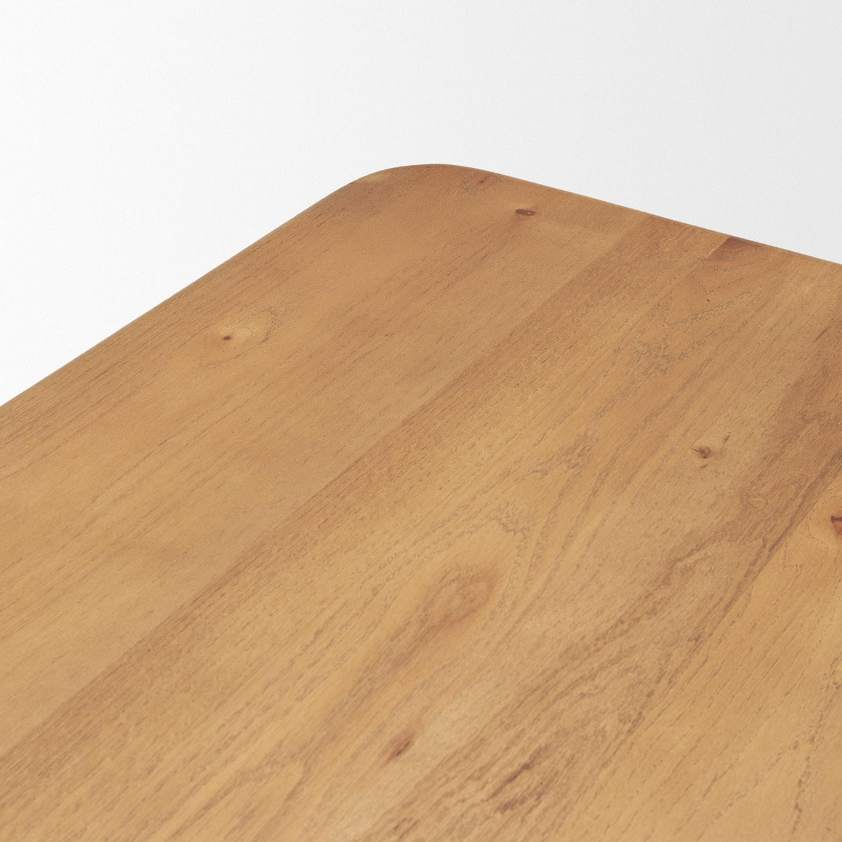 Mercana Suvan 84L Light Brown Rectangular Oak Wood Dining Table