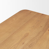 Mercana Suvan 84L Light Brown Rectangular Oak Wood Dining Table
