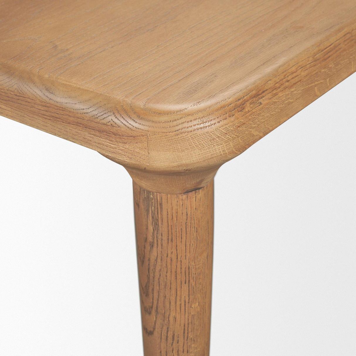 Mercana Suvan 84L Light Brown Rectangular Oak Wood Dining Table