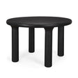 Mercana Soma Textured Black Acacia Wood Round Dining Table