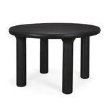 Mercana Soma Textured Black Acacia Wood Round Dining Table