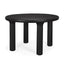 Mercana Soma Textured Black Acacia Wood Round Dining Table