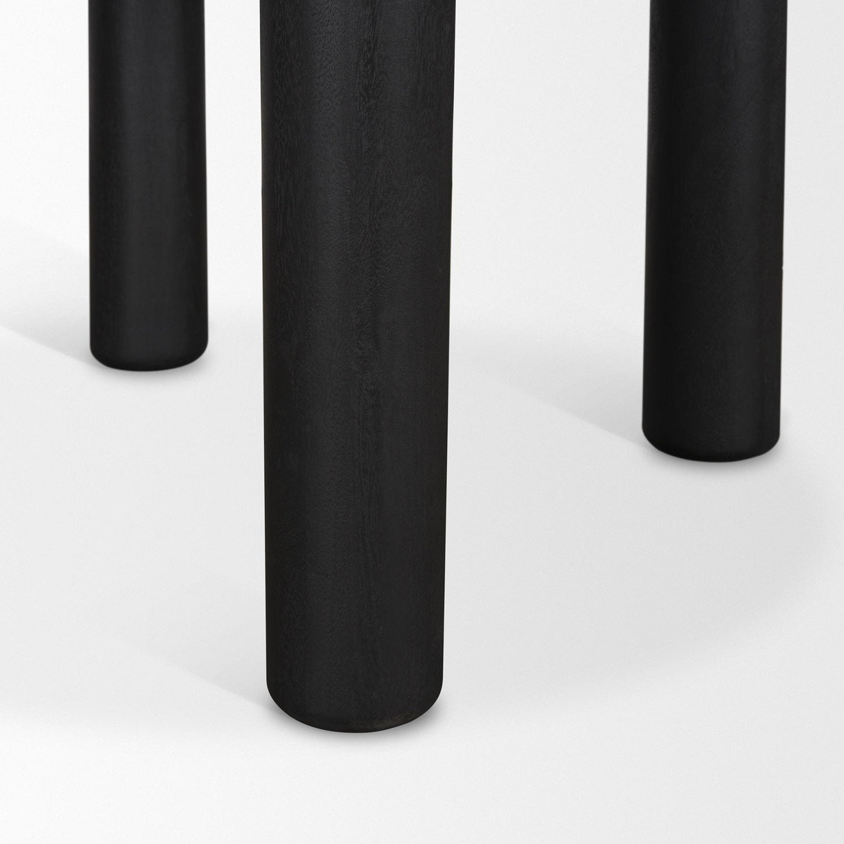 Mercana Soma Textured Black Acacia Wood Round Dining Table