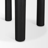 Mercana Soma Textured Black Acacia Wood Round Dining Table