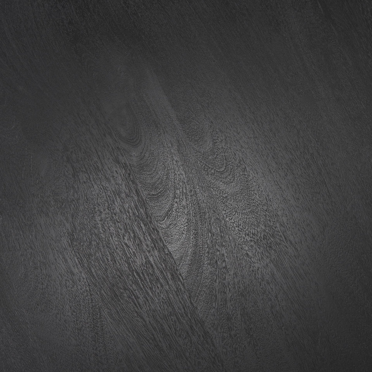 Mercana Soma Textured Black Acacia Wood Round Dining Table