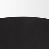 Mercana Soma Textured Black Acacia Wood Round Dining Table