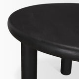 Mercana Soma Textured Black Acacia Wood Round Dining Table