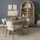 Mercana Soma 48" Light Brown Acacia Wood Round Dining Table