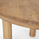 Mercana Soma 48" Light Brown Acacia Wood Round Dining Table