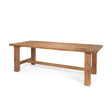 Mercana Stetson 94.5" Rectangular Natural Brown Wood Dining Table