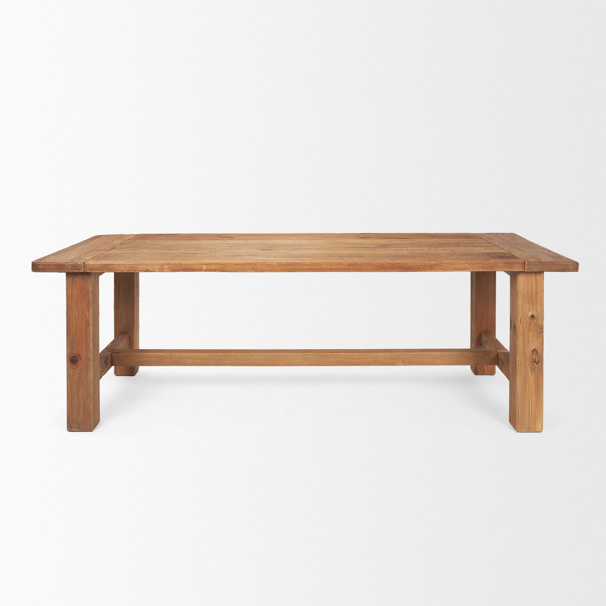Mercana Stetson 94.5" Rectangular Natural Brown Wood Dining Table
