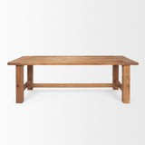 Mercana Stetson 94.5" Rectangular Natural Brown Wood Dining Table