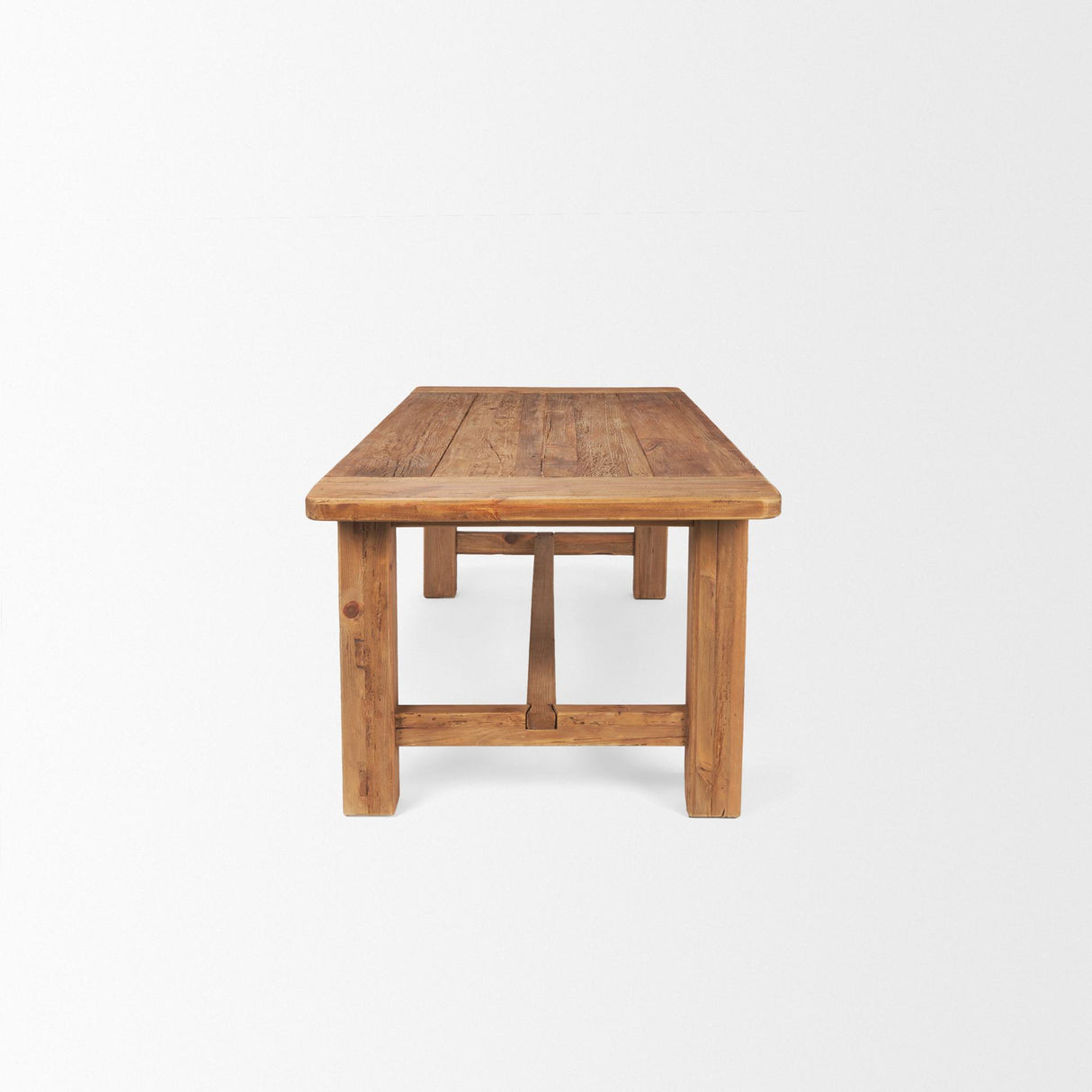 Mercana Stetson 94.5" Rectangular Natural Brown Wood Dining Table
