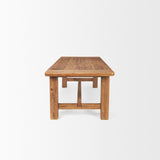 Mercana Stetson 94.5" Rectangular Natural Brown Wood Dining Table