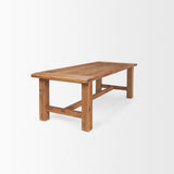 Mercana Stetson 94.5" Rectangular Natural Brown Wood Dining Table