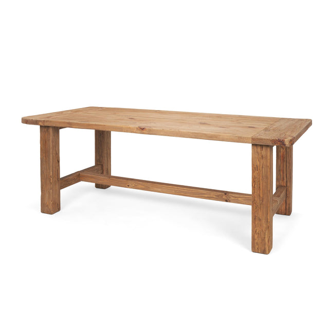 Mercana Stetson 84" Rectangular Natural Brown Wood Dining Table