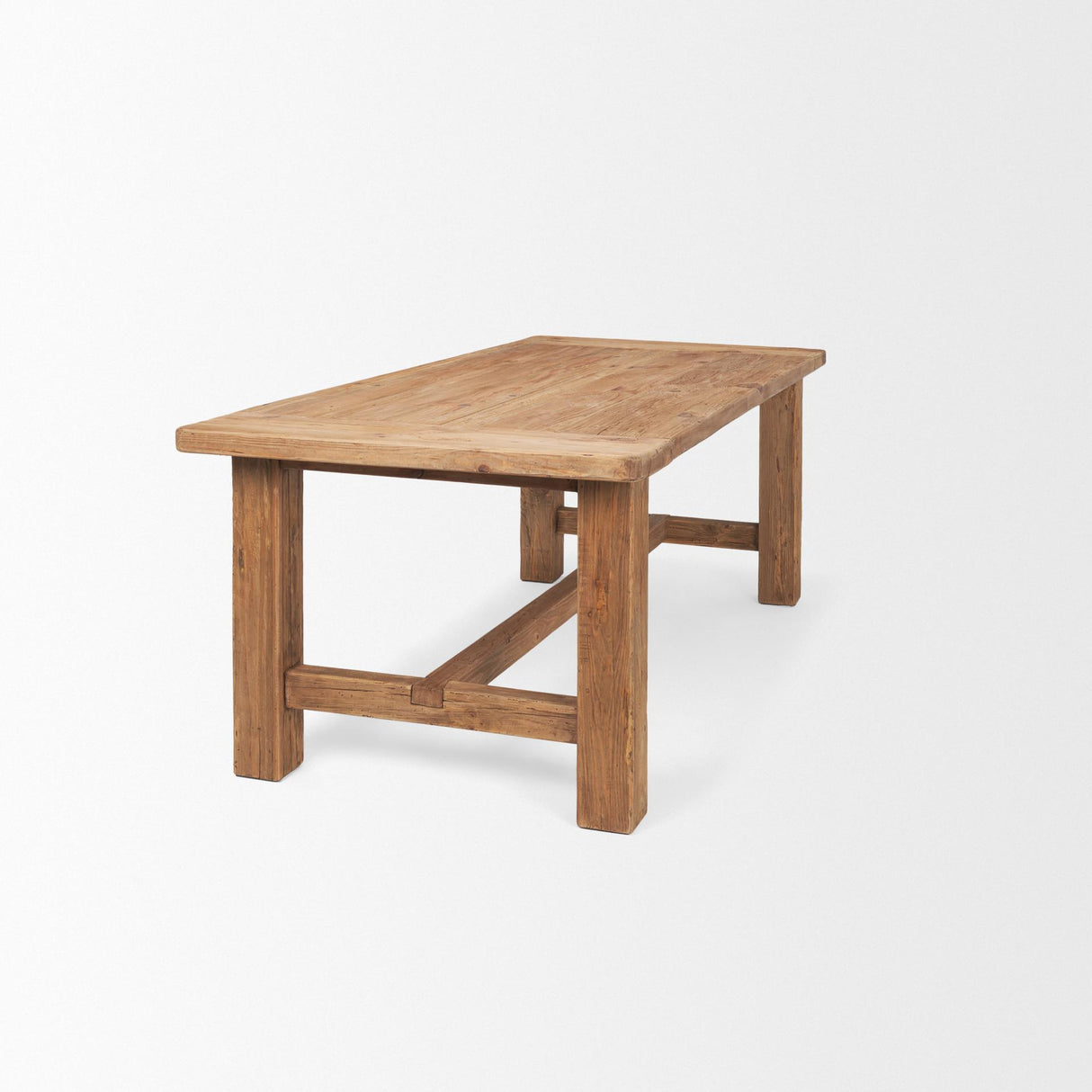 Mercana Stetson 84" Rectangular Natural Brown Wood Dining Table
