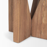 Mercana Tahlia Round Natural Brown Wood w/ Angled Legs Stool