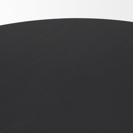 Mercana Tucson Natural Wood w/ Round Black Oak Top Coffee Table