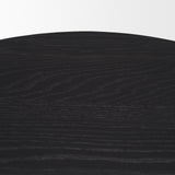 Mercana Tucson Natural Wood w/ Round Black Oak Top Side Table